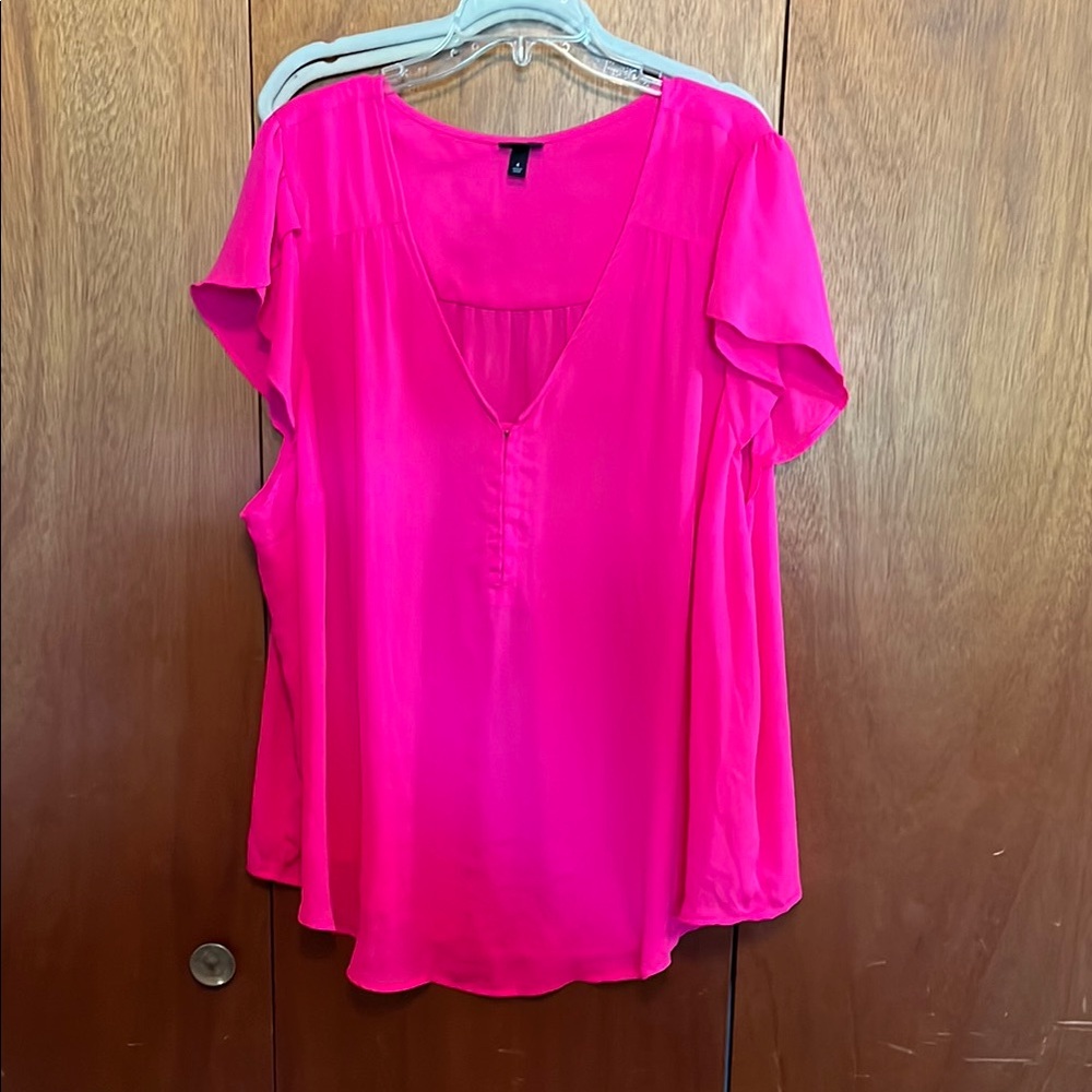 Torrid Pink Cap Sleeve Harper Blouse